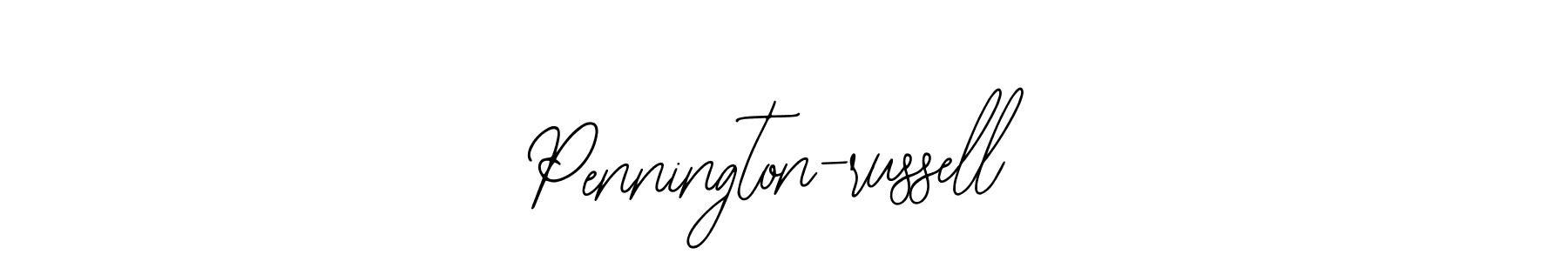 Use a signature maker to create a handwritten signature online. With this signature software, you can design (Bearetta-2O07w) your own signature for name Pennington-russell. Pennington-russell signature style 12 images and pictures png