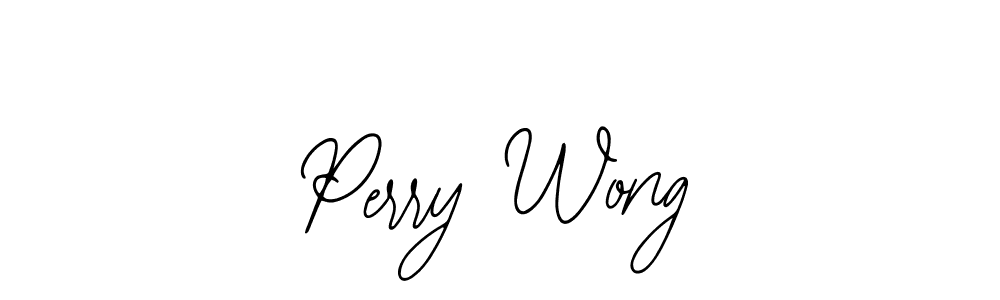 You should practise on your own different ways (Bearetta-2O07w) to write your name (Perry Wong) in signature. don't let someone else do it for you. Perry Wong signature style 12 images and pictures png