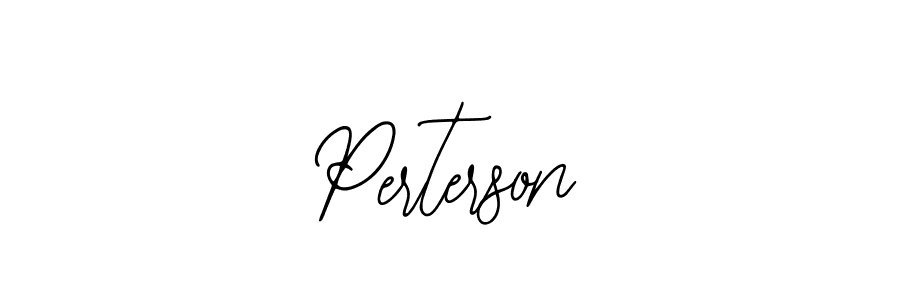 You should practise on your own different ways (Bearetta-2O07w) to write your name (Perterson) in signature. don't let someone else do it for you. Perterson signature style 12 images and pictures png