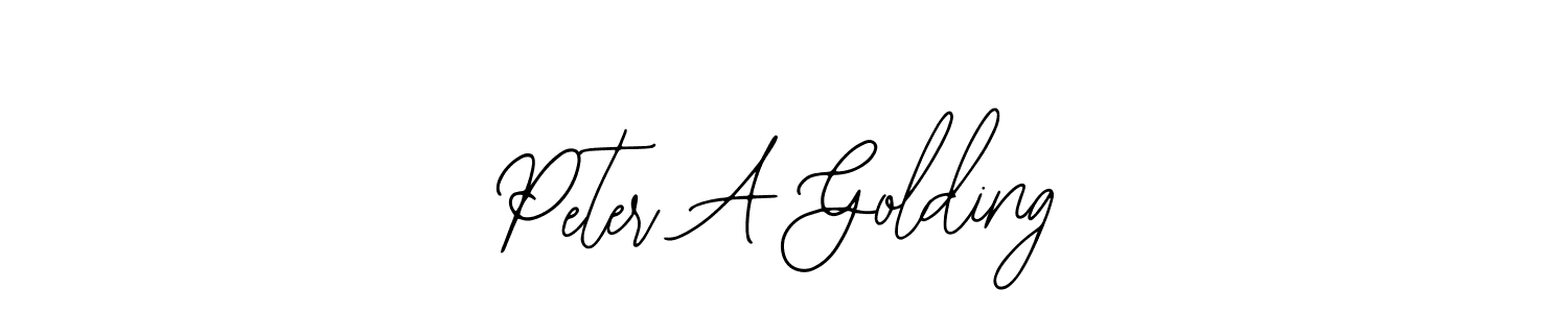 How to make Peter A Golding name signature. Use Bearetta-2O07w style for creating short signs online. This is the latest handwritten sign. Peter A Golding signature style 12 images and pictures png