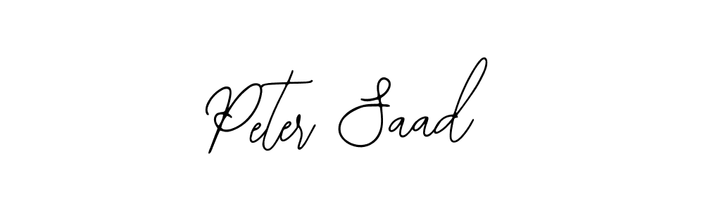 Use a signature maker to create a handwritten signature online. With this signature software, you can design (Bearetta-2O07w) your own signature for name Peter Saad. Peter Saad signature style 12 images and pictures png