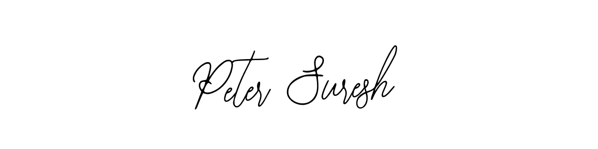 Use a signature maker to create a handwritten signature online. With this signature software, you can design (Bearetta-2O07w) your own signature for name Peter Suresh. Peter Suresh signature style 12 images and pictures png