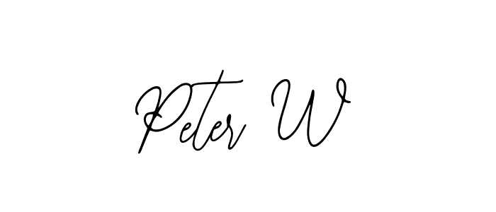 Similarly Bearetta-2O07w is the best handwritten signature design. Signature creator online .You can use it as an online autograph creator for name Peter W. Peter W signature style 12 images and pictures png