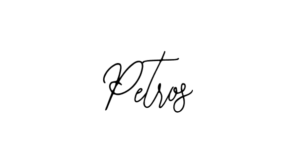 Use a signature maker to create a handwritten signature online. With this signature software, you can design (Bearetta-2O07w) your own signature for name Petros. Petros signature style 12 images and pictures png