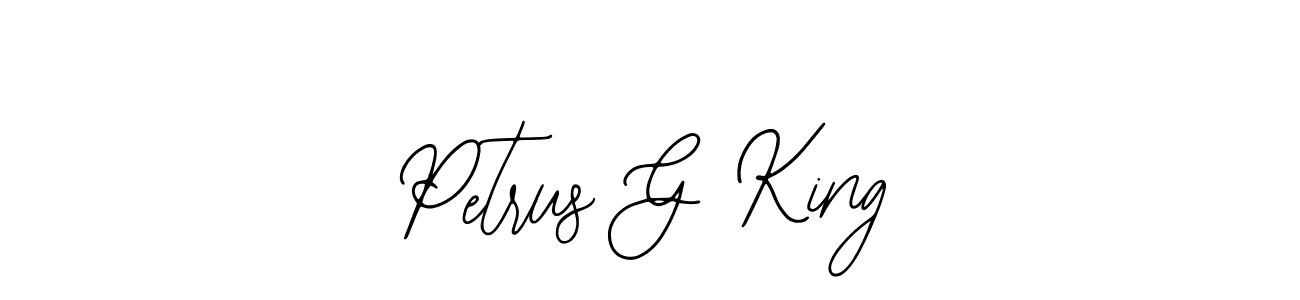 How to make Petrus G King signature? Bearetta-2O07w is a professional autograph style. Create handwritten signature for Petrus G King name. Petrus G King signature style 12 images and pictures png