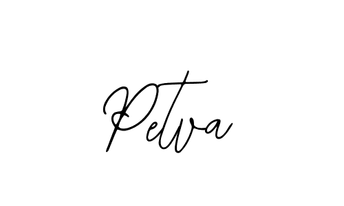 Design your own signature with our free online signature maker. With this signature software, you can create a handwritten (Bearetta-2O07w) signature for name Petva. Petva signature style 12 images and pictures png
