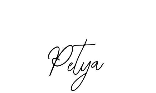 How to make Petya name signature. Use Bearetta-2O07w style for creating short signs online. This is the latest handwritten sign. Petya signature style 12 images and pictures png