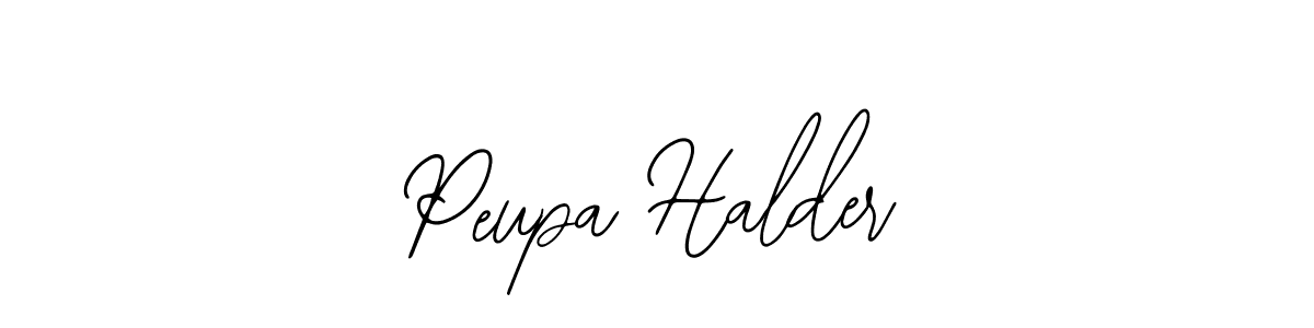 You should practise on your own different ways (Bearetta-2O07w) to write your name (Peupa Halder) in signature. don't let someone else do it for you. Peupa Halder signature style 12 images and pictures png