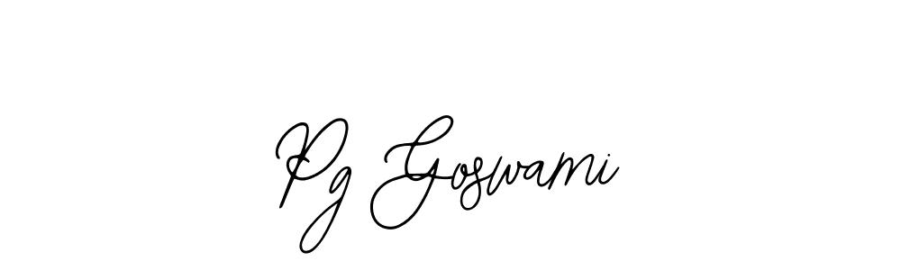 You should practise on your own different ways (Bearetta-2O07w) to write your name (Pg Goswami) in signature. don't let someone else do it for you. Pg Goswami signature style 12 images and pictures png