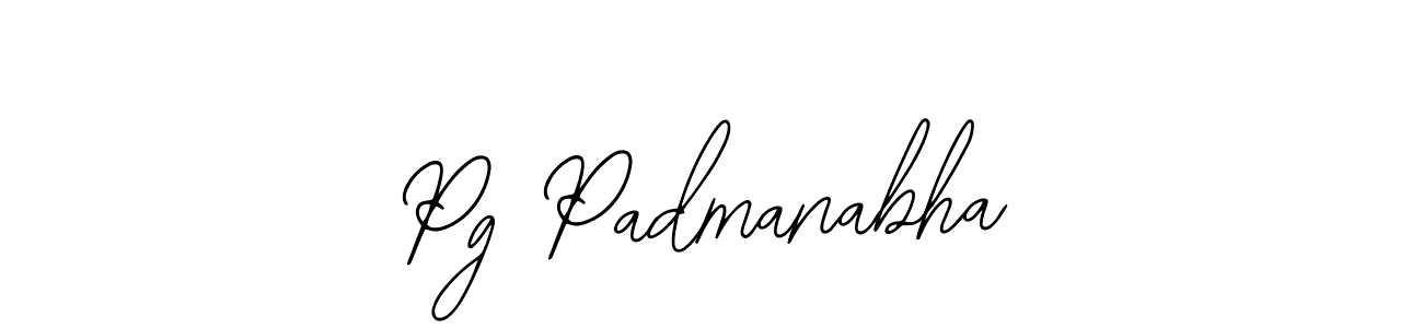 Design your own signature with our free online signature maker. With this signature software, you can create a handwritten (Bearetta-2O07w) signature for name Pg Padmanabha. Pg Padmanabha signature style 12 images and pictures png