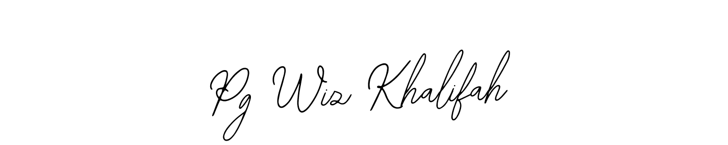 Create a beautiful signature design for name Pg Wiz Khalifah. With this signature (Bearetta-2O07w) fonts, you can make a handwritten signature for free. Pg Wiz Khalifah signature style 12 images and pictures png