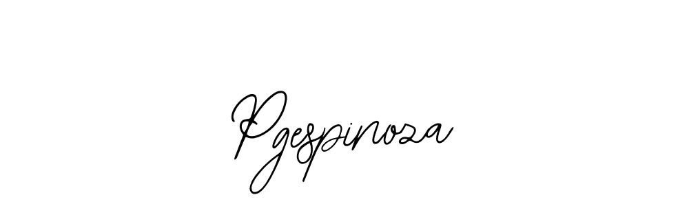 Use a signature maker to create a handwritten signature online. With this signature software, you can design (Bearetta-2O07w) your own signature for name Pgespinoza. Pgespinoza signature style 12 images and pictures png