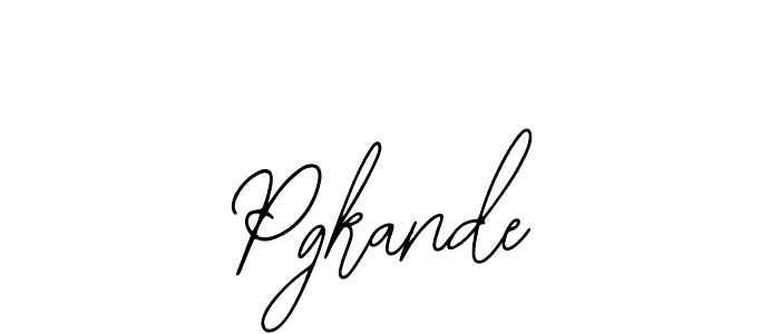 The best way (Bearetta-2O07w) to make a short signature is to pick only two or three words in your name. The name Pgkande include a total of six letters. For converting this name. Pgkande signature style 12 images and pictures png