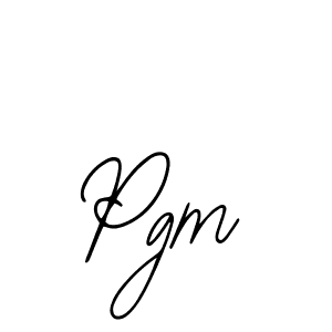 Design your own signature with our free online signature maker. With this signature software, you can create a handwritten (Bearetta-2O07w) signature for name Pgm. Pgm signature style 12 images and pictures png