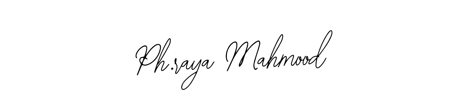How to Draw Ph.raya Mahmood signature style? Bearetta-2O07w is a latest design signature styles for name Ph.raya Mahmood. Ph.raya Mahmood signature style 12 images and pictures png