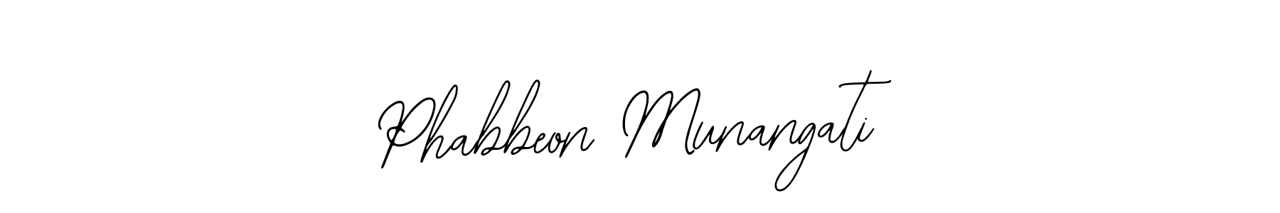 Use a signature maker to create a handwritten signature online. With this signature software, you can design (Bearetta-2O07w) your own signature for name Phabbeon Munangati. Phabbeon Munangati signature style 12 images and pictures png