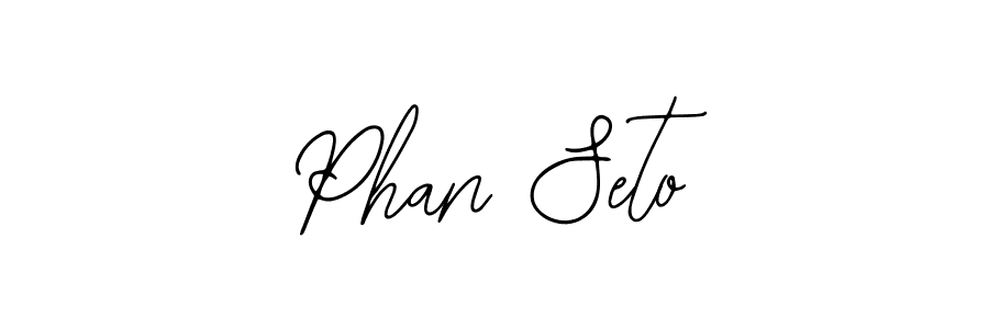 How to make Phan Seto name signature. Use Bearetta-2O07w style for creating short signs online. This is the latest handwritten sign. Phan Seto signature style 12 images and pictures png