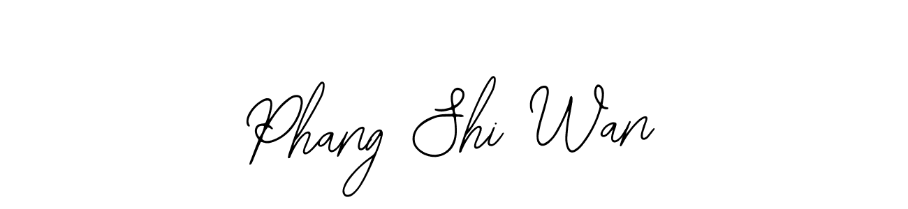 The best way (Bearetta-2O07w) to make a short signature is to pick only two or three words in your name. The name Phang Shi Wan include a total of six letters. For converting this name. Phang Shi Wan signature style 12 images and pictures png