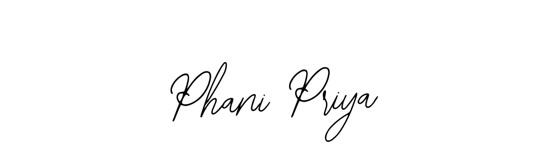 How to make Phani Priya name signature. Use Bearetta-2O07w style for creating short signs online. This is the latest handwritten sign. Phani Priya signature style 12 images and pictures png