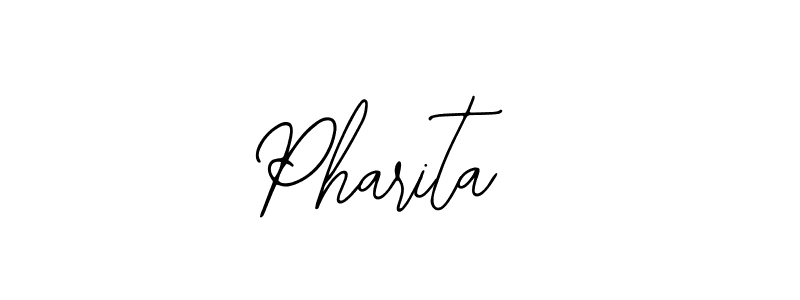 The best way (Bearetta-2O07w) to make a short signature is to pick only two or three words in your name. The name Pharita  include a total of six letters. For converting this name. Pharita  signature style 12 images and pictures png