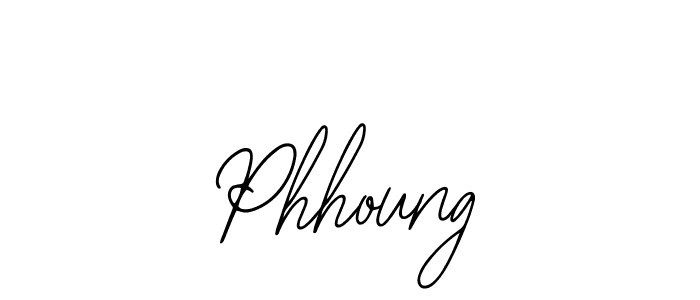 You should practise on your own different ways (Bearetta-2O07w) to write your name (Phhoung) in signature. don't let someone else do it for you. Phhoung signature style 12 images and pictures png