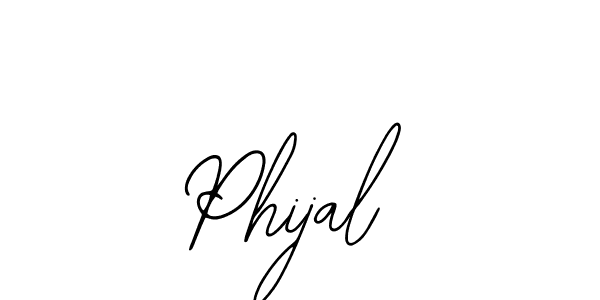 Use a signature maker to create a handwritten signature online. With this signature software, you can design (Bearetta-2O07w) your own signature for name Phijal. Phijal signature style 12 images and pictures png