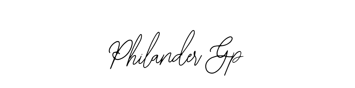 Design your own signature with our free online signature maker. With this signature software, you can create a handwritten (Bearetta-2O07w) signature for name Philander Gp. Philander Gp signature style 12 images and pictures png