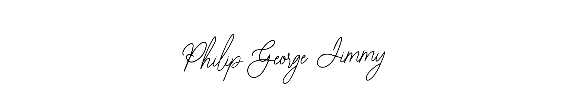 Bearetta-2O07w is a professional signature style that is perfect for those who want to add a touch of class to their signature. It is also a great choice for those who want to make their signature more unique. Get Philip George Jimmy name to fancy signature for free. Philip George Jimmy signature style 12 images and pictures png