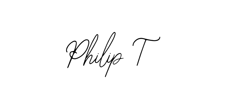 The best way (Bearetta-2O07w) to make a short signature is to pick only two or three words in your name. The name Philip T include a total of six letters. For converting this name. Philip T signature style 12 images and pictures png