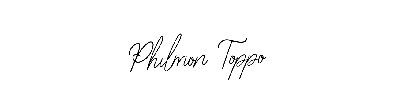 How to make Philmon Toppo signature? Bearetta-2O07w is a professional autograph style. Create handwritten signature for Philmon Toppo name. Philmon Toppo signature style 12 images and pictures png