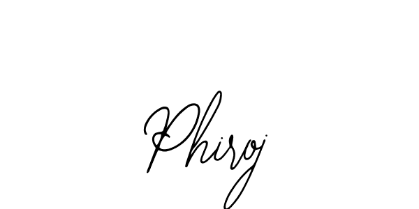 Similarly Bearetta-2O07w is the best handwritten signature design. Signature creator online .You can use it as an online autograph creator for name Phiroj. Phiroj signature style 12 images and pictures png