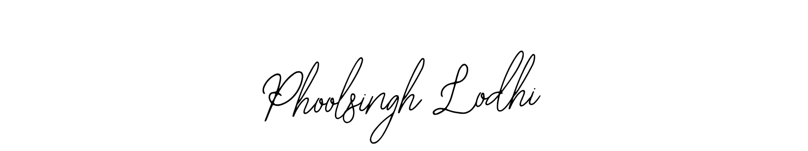Design your own signature with our free online signature maker. With this signature software, you can create a handwritten (Bearetta-2O07w) signature for name Phoolsingh Lodhi. Phoolsingh Lodhi signature style 12 images and pictures png