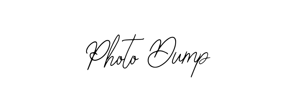 How to make Photo Dump name signature. Use Bearetta-2O07w style for creating short signs online. This is the latest handwritten sign. Photo Dump signature style 12 images and pictures png