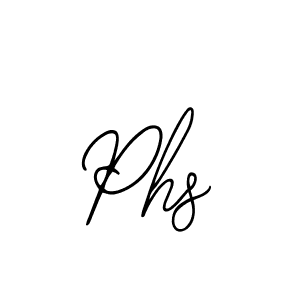 How to make Phs name signature. Use Bearetta-2O07w style for creating short signs online. This is the latest handwritten sign. Phs signature style 12 images and pictures png