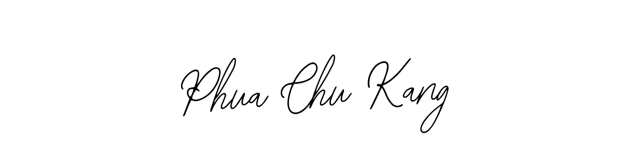 How to make Phua Chu Kang name signature. Use Bearetta-2O07w style for creating short signs online. This is the latest handwritten sign. Phua Chu Kang signature style 12 images and pictures png