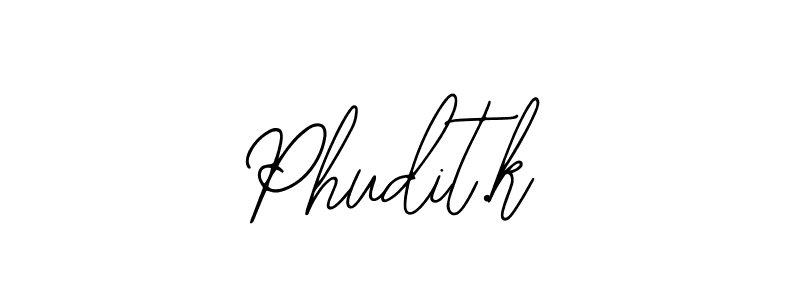 See photos of Phudit.k official signature by Spectra . Check more albums & portfolios. Read reviews & check more about Bearetta-2O07w font. Phudit.k signature style 12 images and pictures png
