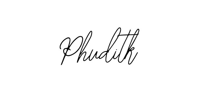 Use a signature maker to create a handwritten signature online. With this signature software, you can design (Bearetta-2O07w) your own signature for name Phuditk. Phuditk signature style 12 images and pictures png