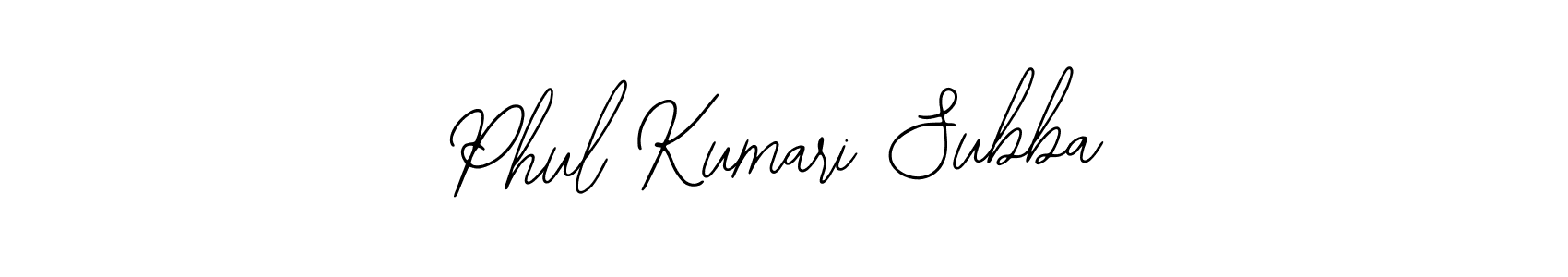 Use a signature maker to create a handwritten signature online. With this signature software, you can design (Bearetta-2O07w) your own signature for name Phul Kumari Subba. Phul Kumari Subba signature style 12 images and pictures png