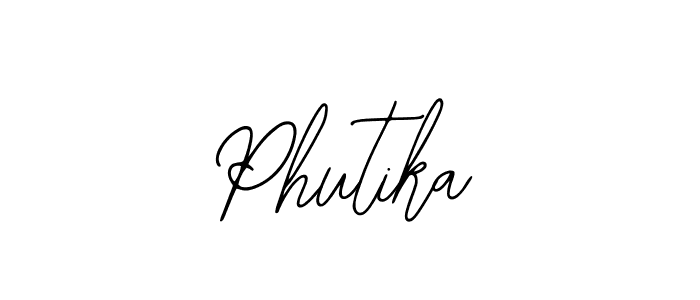 You should practise on your own different ways (Bearetta-2O07w) to write your name (Phutika) in signature. don't let someone else do it for you. Phutika signature style 12 images and pictures png