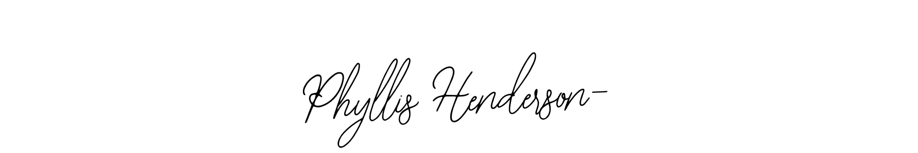 Make a short Phyllis Henderson- signature style. Manage your documents anywhere anytime using Bearetta-2O07w. Create and add eSignatures, submit forms, share and send files easily. Phyllis Henderson- signature style 12 images and pictures png