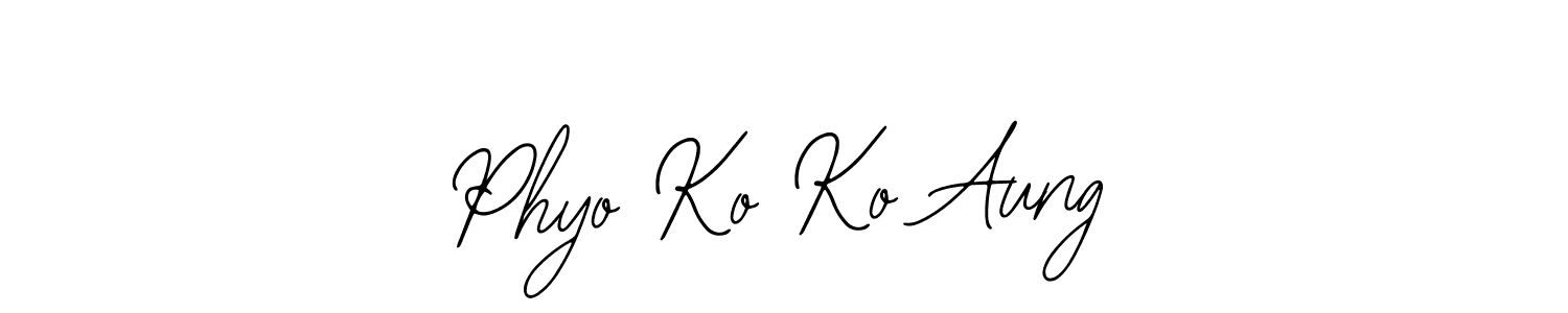 It looks lik you need a new signature style for name Phyo Ko Ko Aung. Design unique handwritten (Bearetta-2O07w) signature with our free signature maker in just a few clicks. Phyo Ko Ko Aung signature style 12 images and pictures png