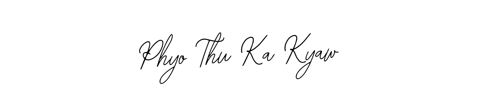 Bearetta-2O07w is a professional signature style that is perfect for those who want to add a touch of class to their signature. It is also a great choice for those who want to make their signature more unique. Get Phyo Thu Ka Kyaw name to fancy signature for free. Phyo Thu Ka Kyaw signature style 12 images and pictures png