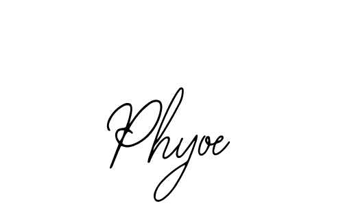 How to make Phyoe signature? Bearetta-2O07w is a professional autograph style. Create handwritten signature for Phyoe name. Phyoe signature style 12 images and pictures png