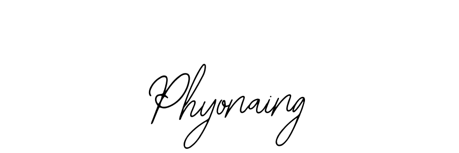 The best way (Bearetta-2O07w) to make a short signature is to pick only two or three words in your name. The name Phyonaing include a total of six letters. For converting this name. Phyonaing signature style 12 images and pictures png