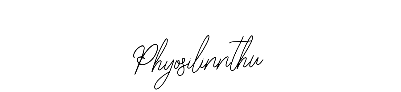 Use a signature maker to create a handwritten signature online. With this signature software, you can design (Bearetta-2O07w) your own signature for name Phyosilinnthu. Phyosilinnthu signature style 12 images and pictures png