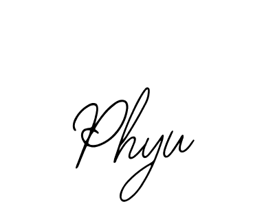 if you are searching for the best signature style for your name Phyu. so please give up your signature search. here we have designed multiple signature styles  using Bearetta-2O07w. Phyu signature style 12 images and pictures png