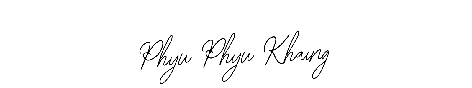 Bearetta-2O07w is a professional signature style that is perfect for those who want to add a touch of class to their signature. It is also a great choice for those who want to make their signature more unique. Get Phyu Phyu Khaing name to fancy signature for free. Phyu Phyu Khaing signature style 12 images and pictures png