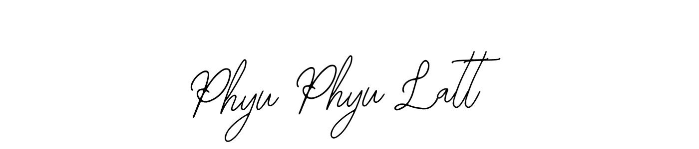 The best way (Bearetta-2O07w) to make a short signature is to pick only two or three words in your name. The name Phyu Phyu Latt include a total of six letters. For converting this name. Phyu Phyu Latt signature style 12 images and pictures png