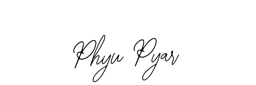 Bearetta-2O07w is a professional signature style that is perfect for those who want to add a touch of class to their signature. It is also a great choice for those who want to make their signature more unique. Get Phyu Pyar name to fancy signature for free. Phyu Pyar signature style 12 images and pictures png