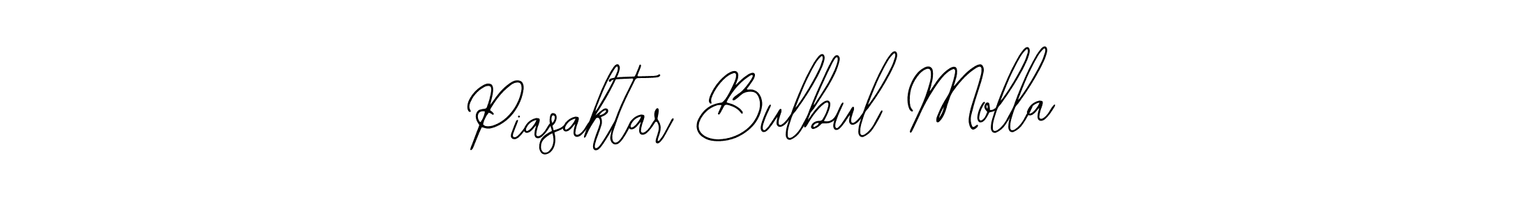 Design your own signature with our free online signature maker. With this signature software, you can create a handwritten (Bearetta-2O07w) signature for name Piasaktar Bulbul Molla. Piasaktar Bulbul Molla signature style 12 images and pictures png